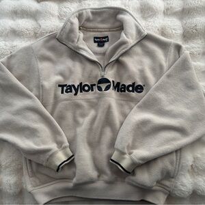 TaylorMade Vintage Beige Zip-Up Sweater Size M